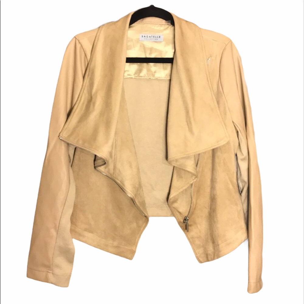 Bagetelle Tan desert suede blazer Jacket size Medium